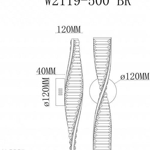 Бра Woodstock W2119-500 BR