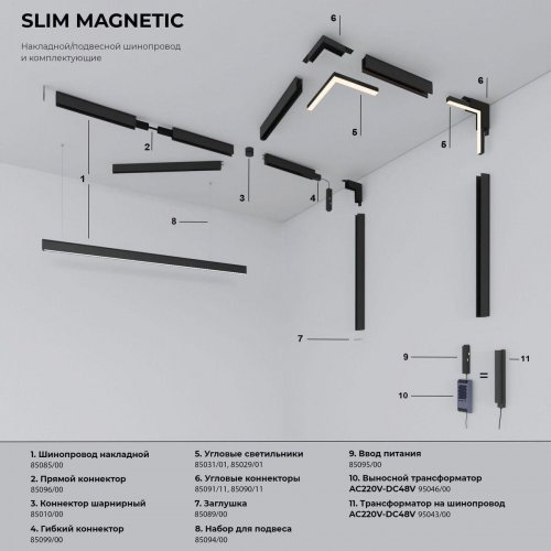 Трековый светодиодный светильник Elektrostandard Slim Magnetic 85005/01 a067376