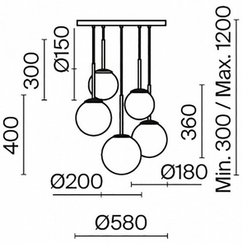 Подвесной светильник Maytoni Basic form MOD321PL-05W