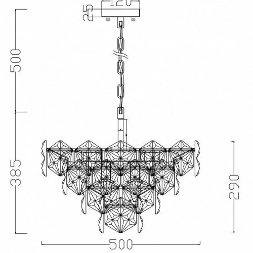 Подвесная люстра Freya Molly FR1004PL-09CH