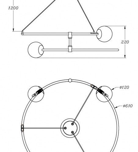 Подвесная люстра Maytoni Balance MOD317PL-04G