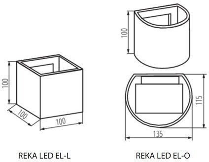 Фасадный светильник Kanlux REKA LED EL 7W-L-GR 28990