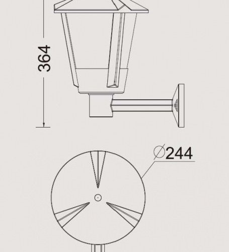 Настенный фонарь уличный Oasis Light 1251S