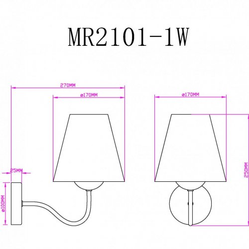 Бра Charlotte MR2101-1W