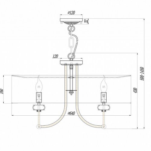 Подвесная люстра Maytoni Elegant Arm006 ARM006PL-08G