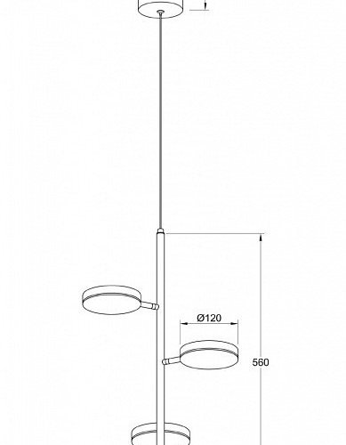 Подвесной светильник Maytoni Fad MOD070PL-L18WK