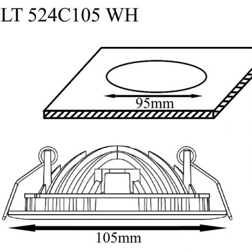 Встраиваемый светодиодный светильник Crystal Lux CLT 524C105 WH