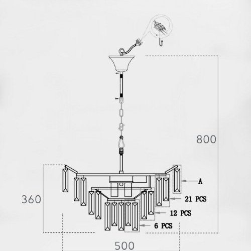 Подвесная люстра Julen LH0065/8H-CR-CL