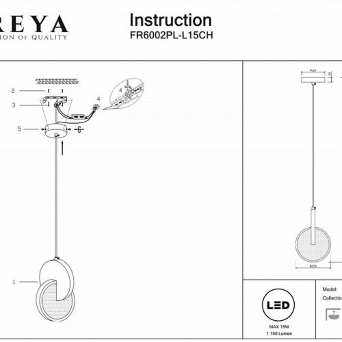 Подвесной светильник Freya Nova FR6002PL-L15CH