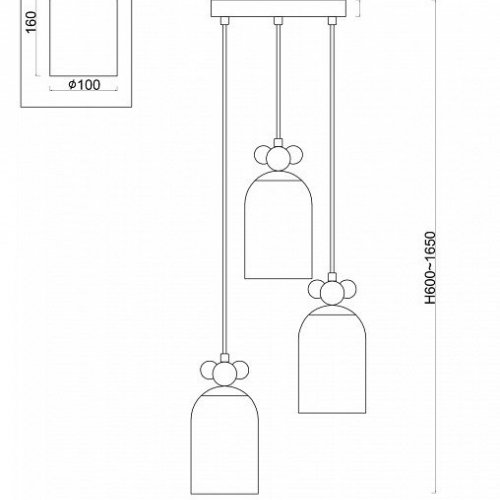 Подвесной светильник Pitch FR5365PL-03CH