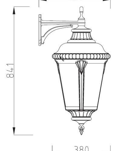 Настенный фонарь уличный Oasis Light 79752L Bl