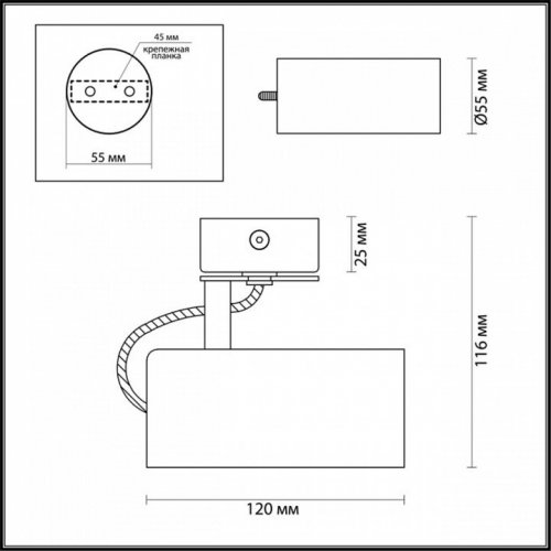 Спот Odeon Light Corse 3876/1C