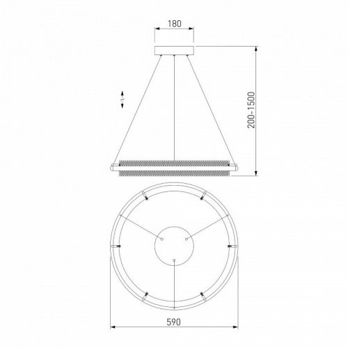 Подвесная люстра Eurosvet Imperio 90241/1 белый/ серебро Smart