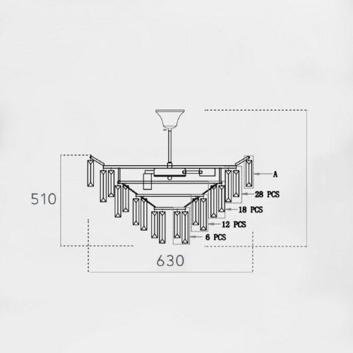 Потолочная люстра Julen LH0065/12C-FGD-CL