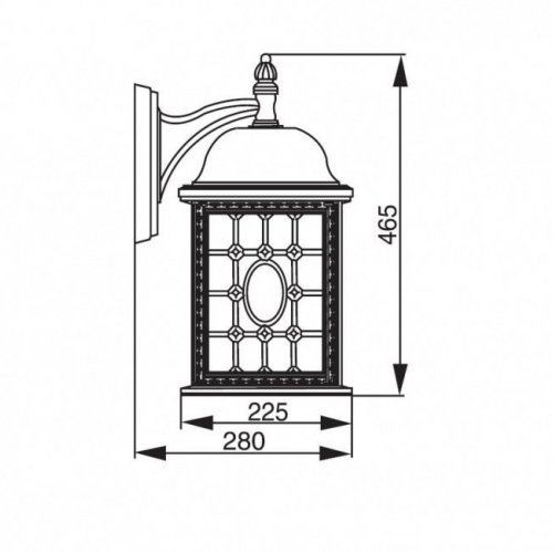 Настенный фонарь уличный Oasis Light 64802L R прямоугольный