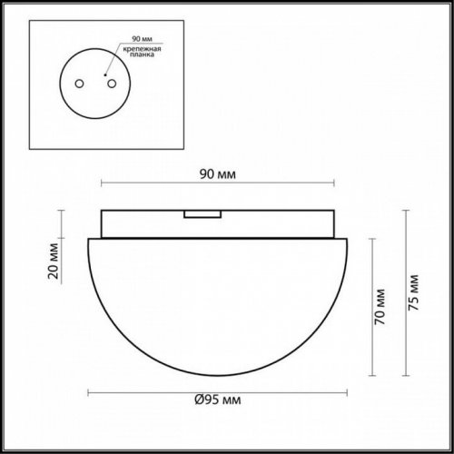 Настенно-потолочный светильник Odeon Light Minkar 2443/1A