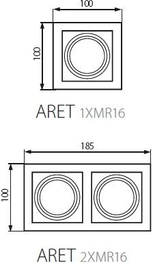 Точечные светильники Kanlux ARET 2XMR16-W 26723