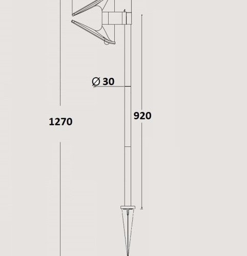 Грунтовый светильник SOLAR P9011-1030 Spike S