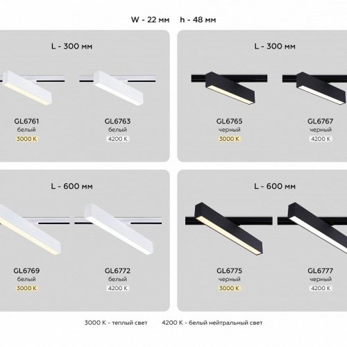 Трековый светильник Track System GL6763