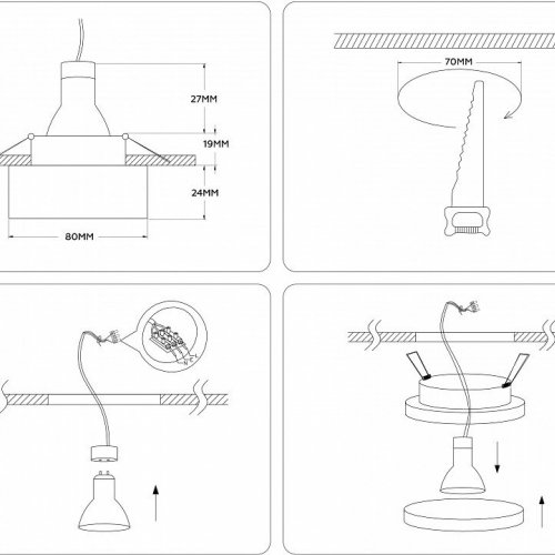 Встраиваемый светильник Ambrella Light TN TN3306