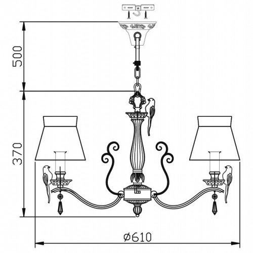 Подвесная люстра Maytoni Bird ARM013-06-W