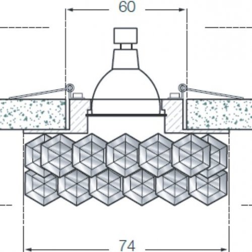 Точечный светильник Downlight DL066.79.1 crystal