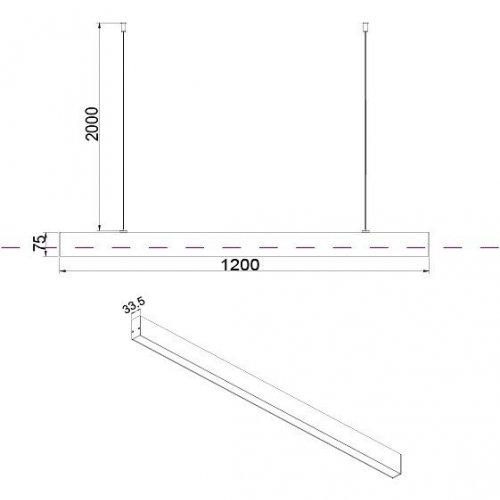 Подвесной светодиодный светильник Maytoni Vinder P051PL-L40B4K