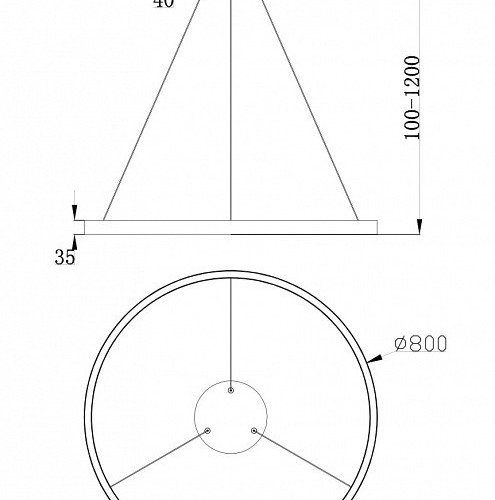 Подвесной светодиодный светильник Maytoni Rim MOD058PL-L42W4K