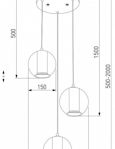 Подвесная светодиодная люстра Eurosvet Cobble 50258/3 LED дымчатый/ бежевый/ шоколад