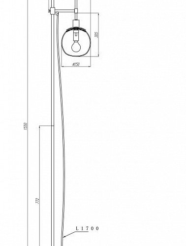 Торшер Maytoni Modern MOD221FL-01G