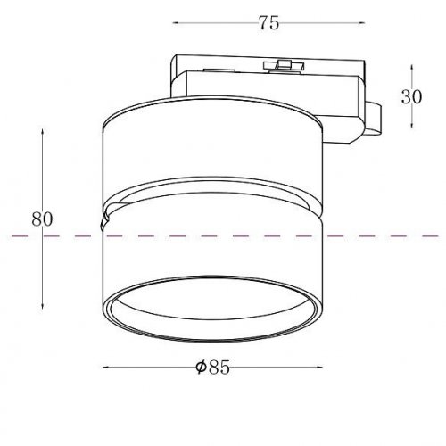 Трековый светодиодный светильник Maytoni Track lamps TR007-1-12W4K-B