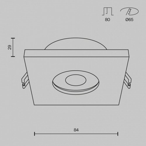 Точечный светильник Stark DL083-01-GU10-SQ-B