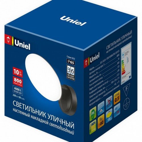 Светильник на штанге Uniel ULU-S65A ULU-S65A-10W/4000K IP65 BLACK