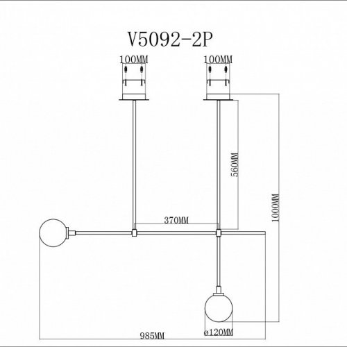 Подвесная люстра Moderli Lingdal V5092-2P