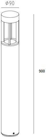 Наземный фонарь Oasis Light BRISBANE LED W61843-900 R