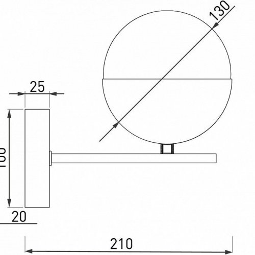 Бра Eurosvet Nuvola 70129/1 хром