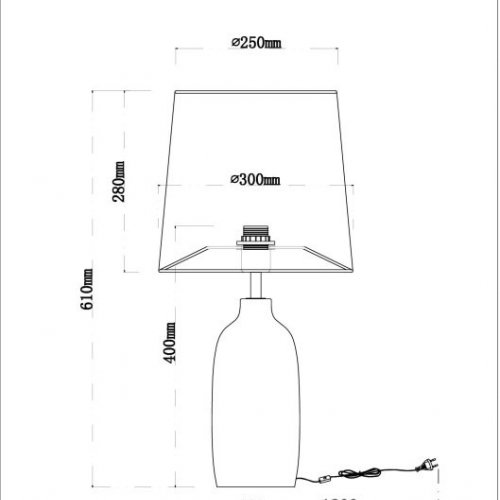 Интерьерная настольная лампа Rukbat A5046LT-1BK