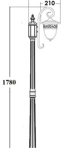 Наземный фонарь KRAKOV 1 L 87208L/18L Gb