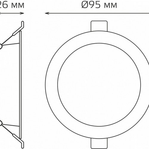 Встраиваемый светильник Gauss Elementary Downlight 9100420205