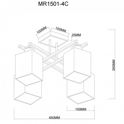 Потолочная люстра MyFar Eileen MR1501-4C