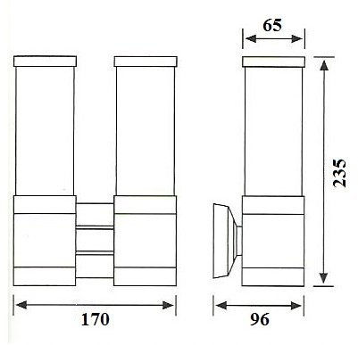 Настенный светильник уличный Oasis_Light TUBE 78032 V