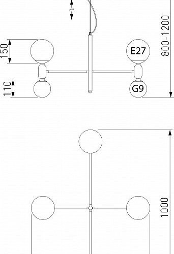 Подвесная люстра Eurosvet Bubble a063206