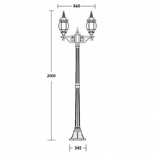 Наземный фонарь Oasis Light 83408S A Bl