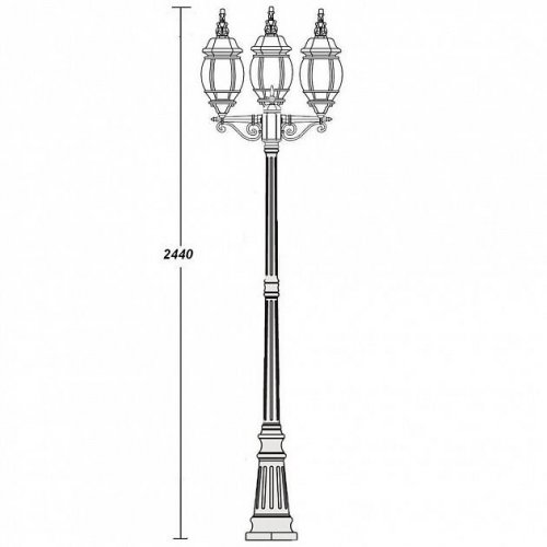 Наземный фонарь Oasis Light 83409L B Bl