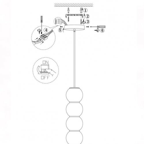 Подвесной светильник Elita LH4141/1PB-GD-WT