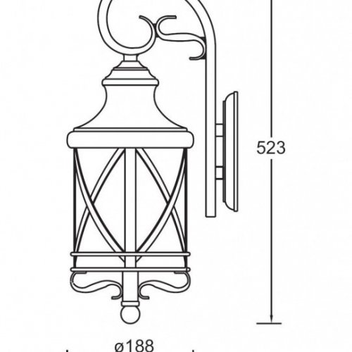 Настенный фонарь уличный Oasis Light 84802/18 Gb