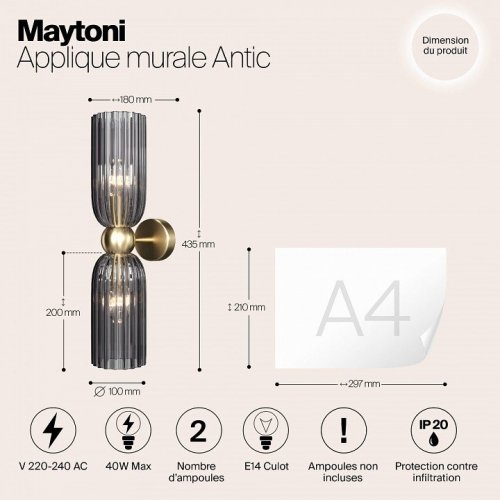 Бра Maytoni Antic MOD302WL-02GR