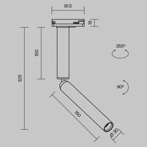 Трековый светильник Focus T TR142-1-6W3K-B