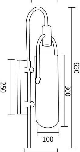 Бра Arc Well B6066W/S black/white