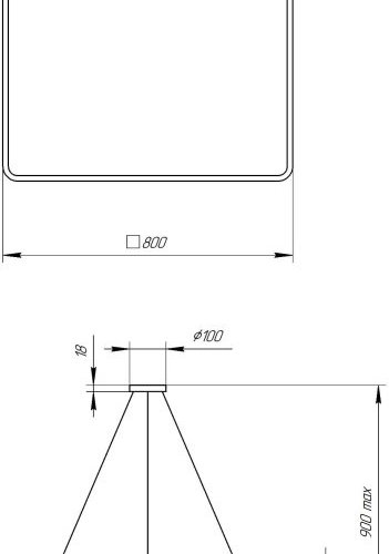 Подвесной светодиодный светильник Geometria ЭРА Quadro SPO-164-B-40K-110 110Вт 4000К черный Б0050589